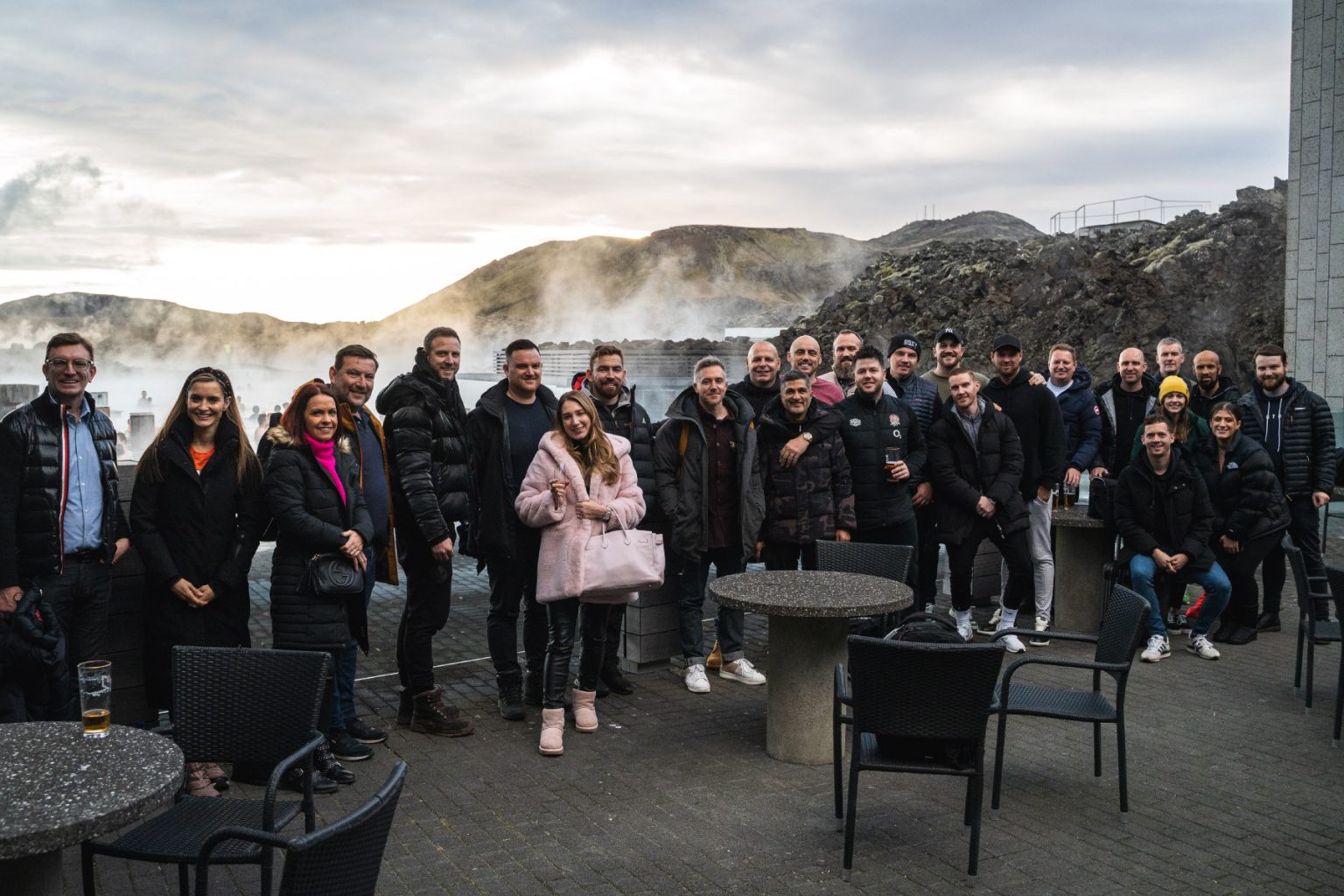 Photograph of the Be the Standard members at the Iceland retreat